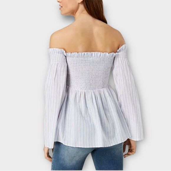 Anthropologie ASTR the Label Shelby Striped Off-The-Shoulder Top Size XS NWT - Picture 2 of 10